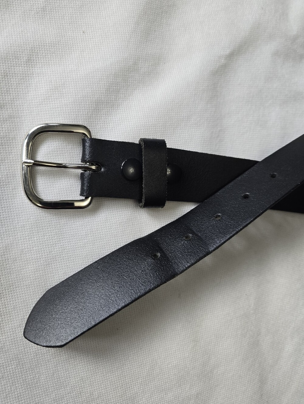 Canada Custom Leather  Black Men's Belt -  Size 35in to 39 In